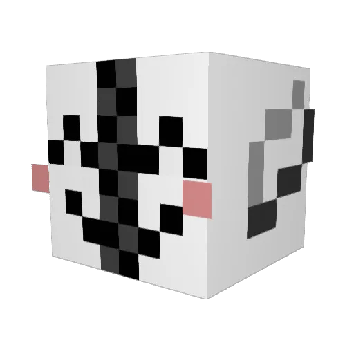 Hisxi Minecraft avatar head, 3D render