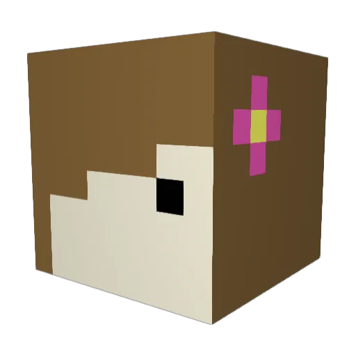 Hisyam03 Minecraft avatar head, 3D render