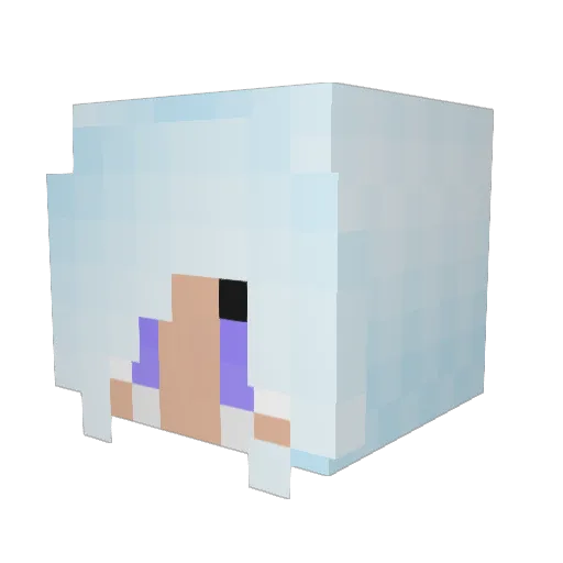 Hisynx Minecraft avatar head, 3D render