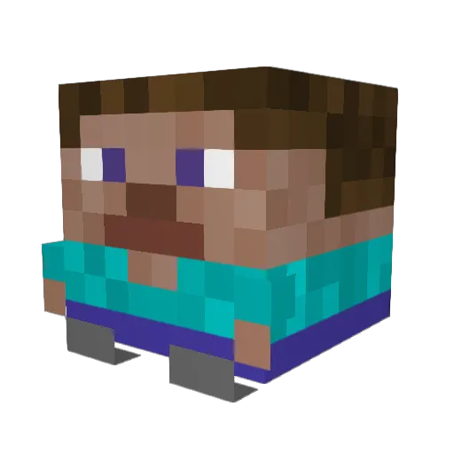 HitBacs Minecraft avatar head, 3D render