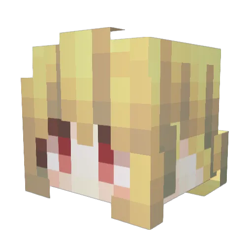 HitGamerTV Minecraft avatar head, 3D render