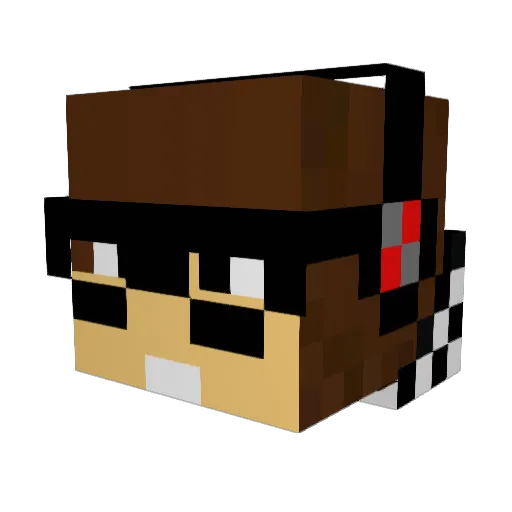HitLing Minecraft avatar head, 3D render