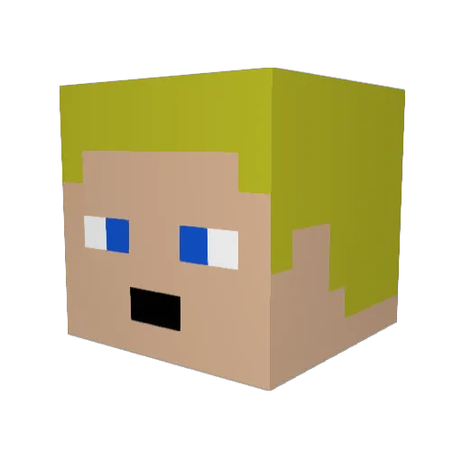HitMan5523 Minecraft avatar head, 3D render