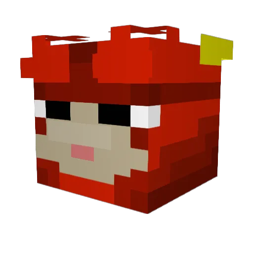 HitMeMommy Minecraft avatar head, 3D render