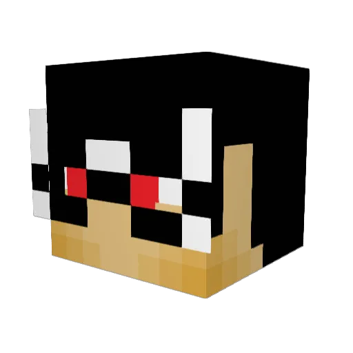 HitMonrillo Minecraft avatar head, 3D render