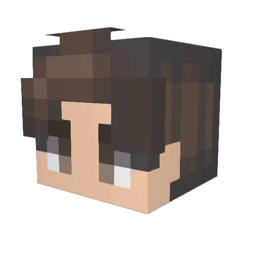 HitSnooze Minecraft avatar head, 3D render