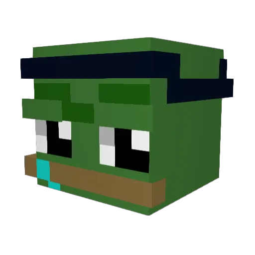 HitTheBoof Minecraft avatar head, 3D render