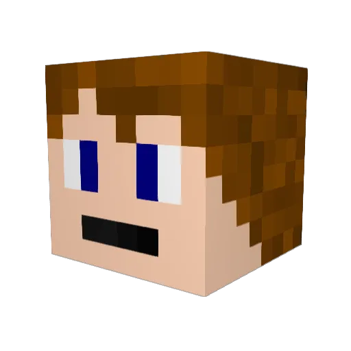 HitTheJeffrey Minecraft avatar head, 3D render