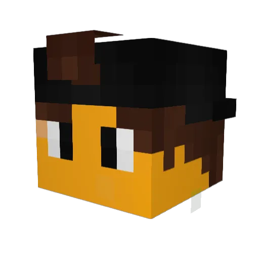 Hit_Cube Minecraft avatar head, 3D render
