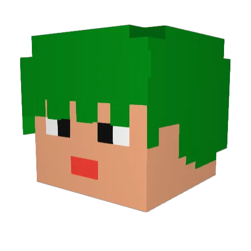 Hit_and_hit Minecraft avatar head, 3D render