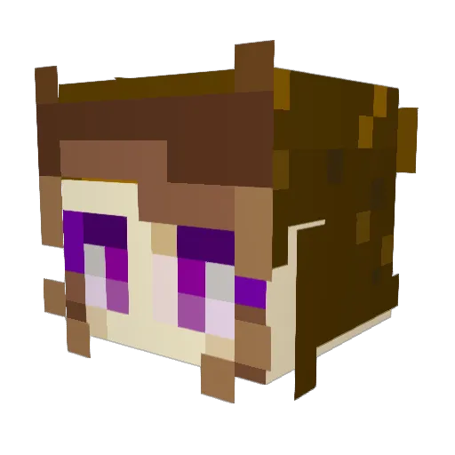 HitachiMako_0721 Minecraft avatar head, 3D render