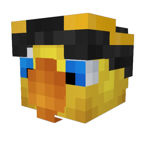 Hitakashi Minecraft avatar head, 3D render