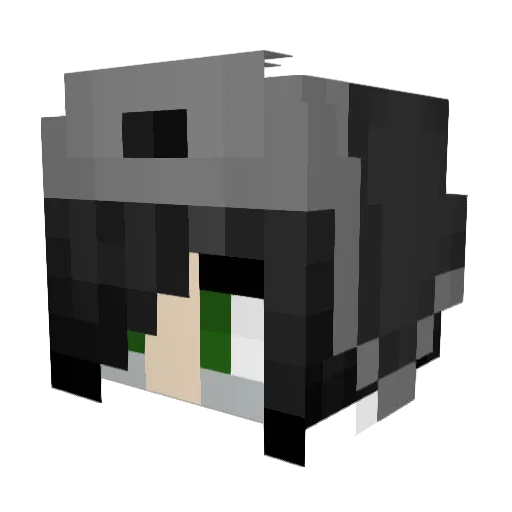 Hitakinho Minecraft avatar head, 3D render