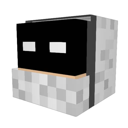 HitboxPvP Minecraft avatar head, 3D render