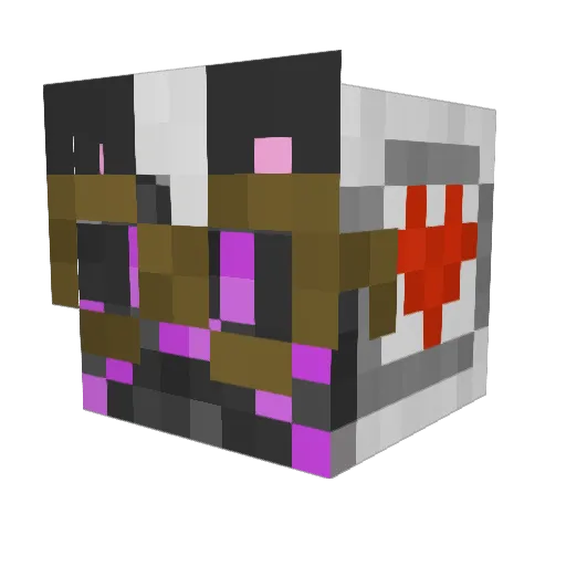Hitcat0070 Minecraft avatar head, 3D render