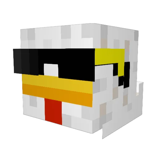 Hitch104 Minecraft avatar head, 3D render
