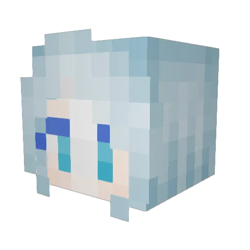 Hitert Minecraft avatar head, 3D render