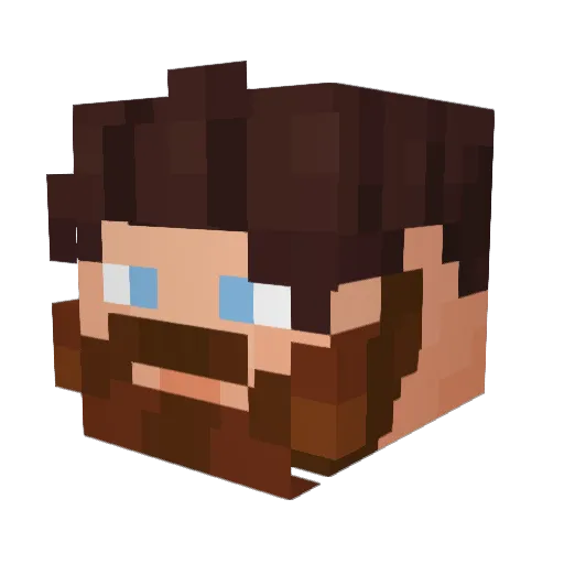 Hithfaeron Minecraft avatar head, 3D render