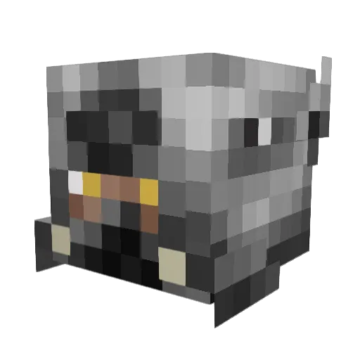 Hitide Minecraft avatar head, 3D render