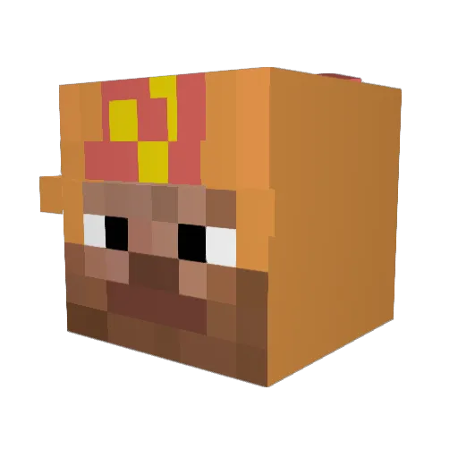 Hitila Minecraft avatar head, 3D render