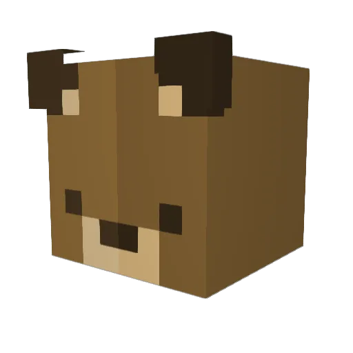 Hitl33r Minecraft avatar head, 3D render