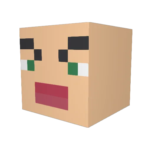Hitman317 Minecraft avatar head, 3D render