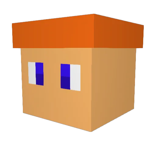 Hitman512 Minecraft avatar head, 3D render