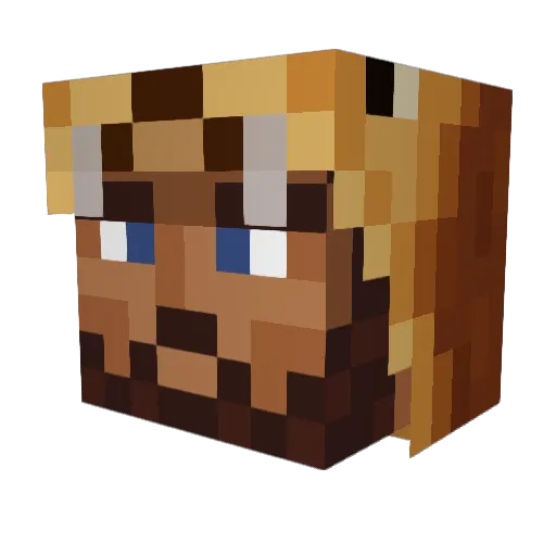 HitmanNoc Minecraft avatar head, 3D render