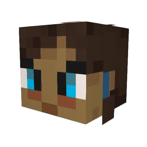 HitmanTutor Minecraft avatar head, 3D render