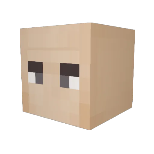 Hitman_6 Minecraft avatar head, 3D render