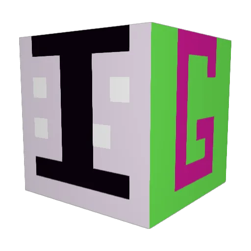HitmarCurse Minecraft avatar head, 3D render