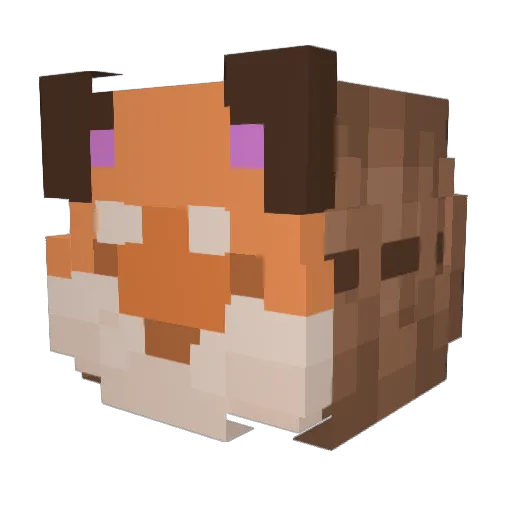 HitoMitomori Minecraft avatar head, 3D render