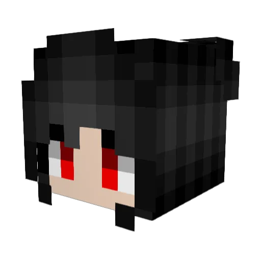 Hitori0 Minecraft avatar head, 3D render