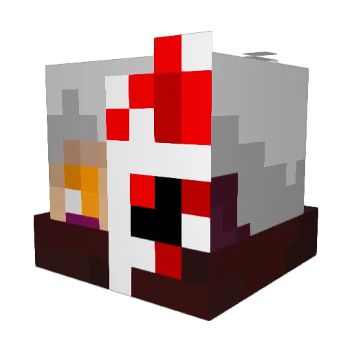 Hitori1 Minecraft avatar head, 3D render