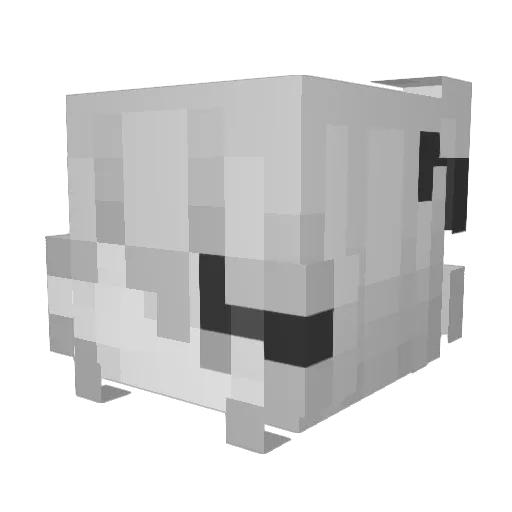 HitoriGotouh Minecraft avatar head, 3D render