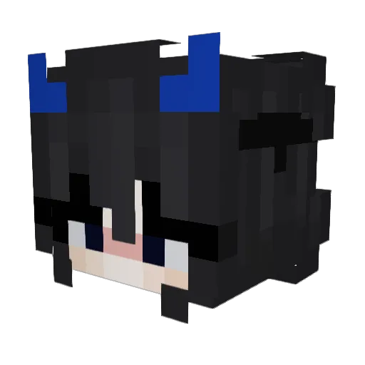 HitoriXD Minecraft avatar head, 3D render