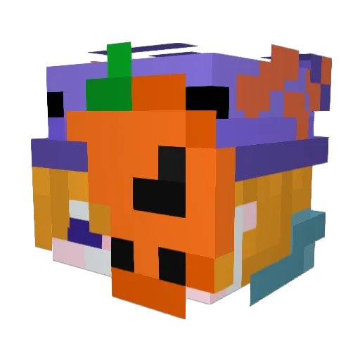 Hitoruu Minecraft avatar head, 3D render