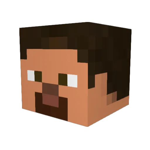 Hitovo1 Minecraft avatar head, 3D render