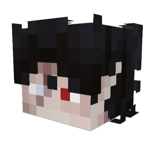 Hitsuji112 Minecraft avatar head, 3D render