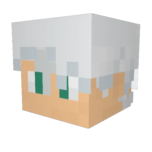 Hitsux Minecraft avatar head, 3D render
