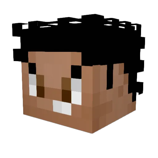 Hitsynccc Minecraft avatar head, 3D render