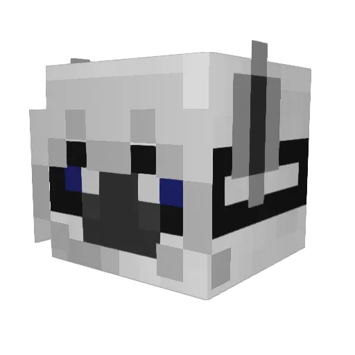 Hittus Minecraft avatar head, 3D render