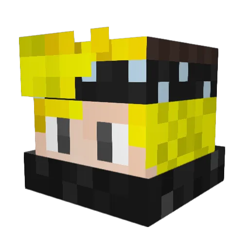 HitzLikeM4th Minecraft avatar head, 3D render