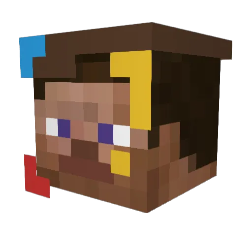 HitzlikeaBANANA Minecraft avatar head, 3D render