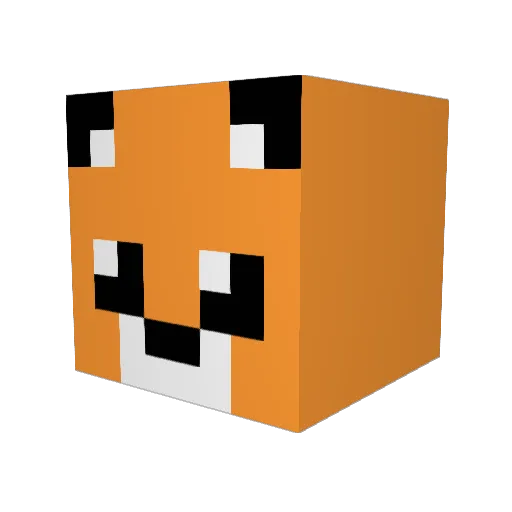 Hitzzz Minecraft avatar head, 3D render