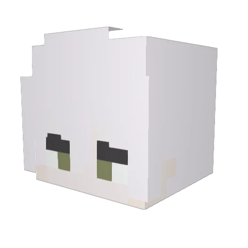 HiuRin_ Minecraft avatar head, 3D render