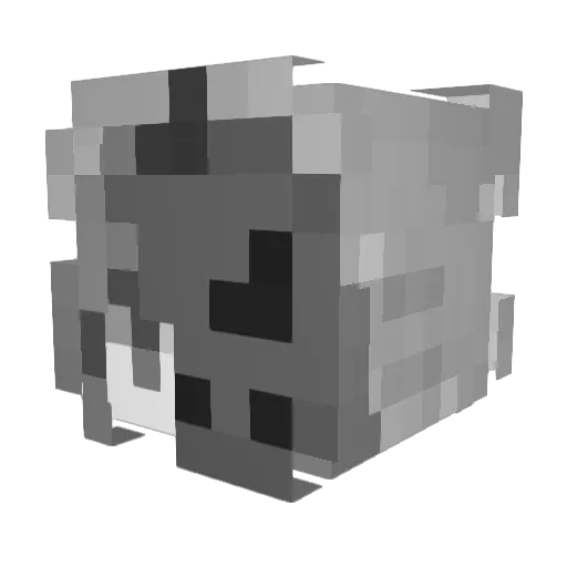 Hiurai Minecraft avatar head, 3D render