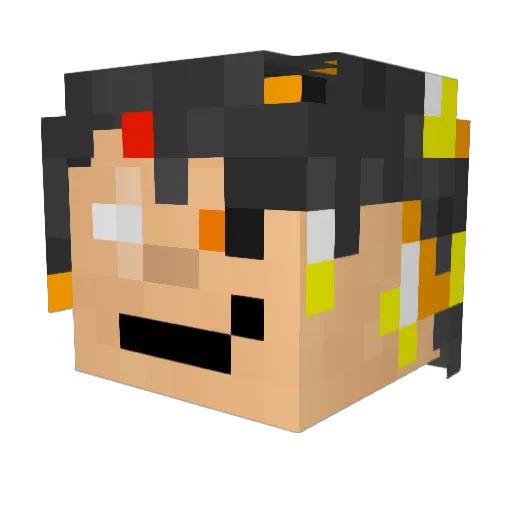 Hivemere Minecraft avatar head, 3D render