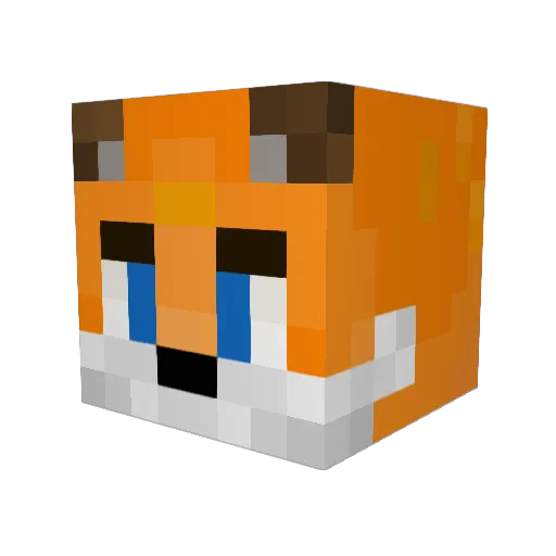Hivi02 Minecraft avatar head, 3D render