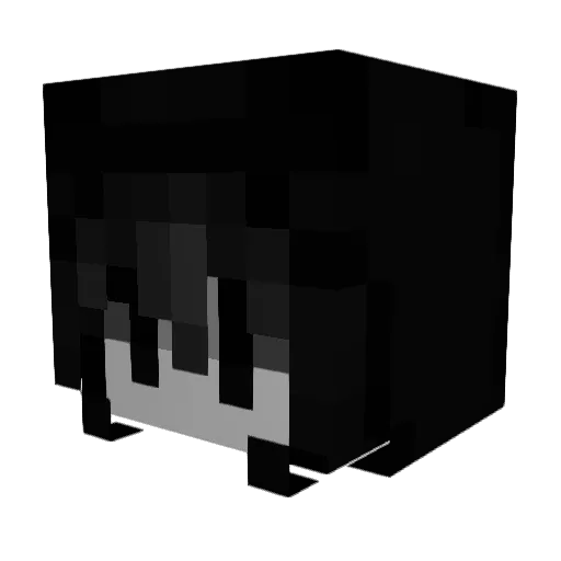 Hivise Minecraft avatar head, 3D render